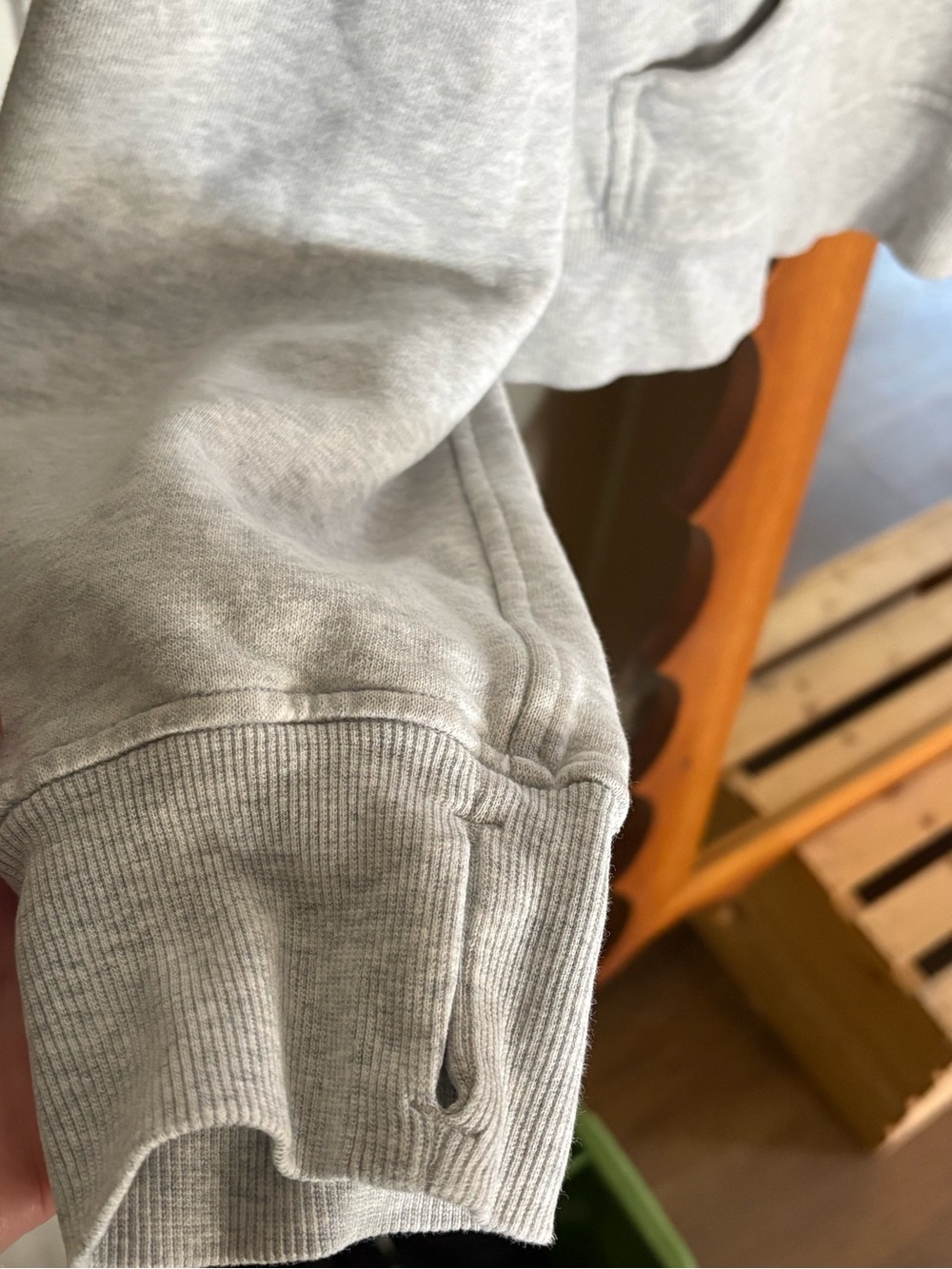 lululemon athletica Light Gray Cropped Half-Zip Hoodie - Picture 6 of 9